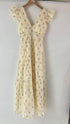 Vintage V Neck Design Midi Dress